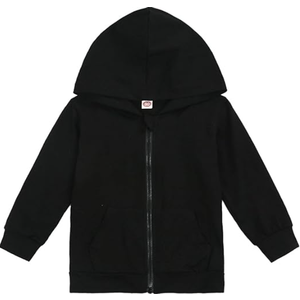 Imcute Baby Zip Up Hoodie, Unisex inflant Toddler Long Sleeve Sweatshirts Lightweight Jacket Hooded Coats Fall Winter Outfits (4-5T, Black)