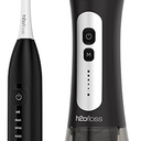 H2ofloss Sonic Electric Toothbrush and Water Flosser Combo, Rechargeable 2000mAh Toothbrush and 2500mAh Oral Irrigator with 300ml Tank, 2 in 1 for Home and Travel (Black)