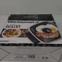 Elite Gourmet EG808 8 x 8" Non-stick Electric Skillet, Dishwasher Safe with Tempered Glass Vented Lid, Rapid Heat Up, 600W, Black (2.5 Quart)