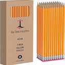 #2 HB Pencils Bulk 50 Pack | Pre-Sharpened Yellow Wood Pencils with Erasers, Smooth Writing for School, Classroom, Teachers, Office, Exams & Drawing