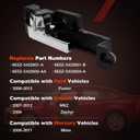 Upgraded Metal Interior Door Handles (Pair)  Compatible with 2006-2012 Ford Fusion, 2006-2011 Mercury Milan, 2006 Lincoln Zephyr, 2007-2012 Lincoln MKZ  Replaces 6E5Z-5422600-AA, 6E5Z-5422601-A (Front Left&Right Door Handle)