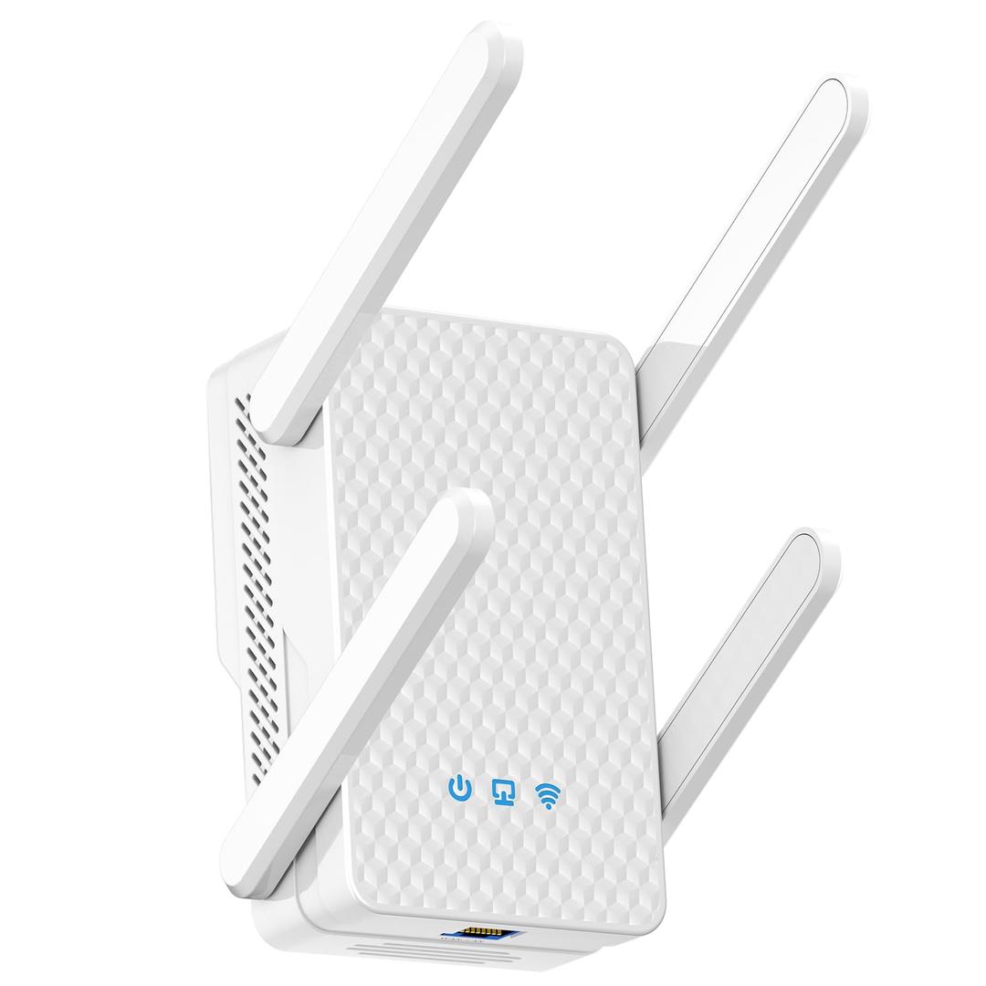2026 WiFi 6 Extender Signal Booster, Longest Range up to 19980 sq.ft for Home, AX3000 Dual Band WiFi Repeater, Wireless Internet Extender with Gigabit Ethernet Port, 10X Faster Access Point, Onemesh