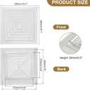 PATIKIL 15" x 15" Square Ceiling Diffuser, Aluminum Square Vent Cover HVAC Ceiling Diffuser for HVAC System Horizontal Flow Duct Industrial Home Office,White,18" x 18" Ducting Opening Size