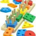 Zartores Montessori Toys for 1 2 3 Year Old Boys Girls Gifts, Wooden Shape Sorter Toys for Ages 2-4, Toddler Learning Toy Puzzles Birthday Gift Ages 1-3