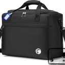 40x30x20 cm Travel Bag, Lightweight Personal Item Bag for Airlines,16x12x8 inch Carry on Luggage,25L Foldable Travel Duffel Bag for Women Men,Waterproof Weekender Overnight Hospital Bags (Black)