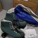 XUDREZ Cowhide Roller Skates for Women and Men High-Top Shoes Double-Row Design, Adjustable Classic Premium Roller Skates (41-US Men 7.5-Women 9, Blue)