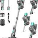 S10K Cordless Vacuum Cleaner, 55Kpa 60mins Lightweight Stick Vacuum with Powerful Suction for Home, Rechargeable, Self-Standing, Handheld Vacuum Cleaners for Hardwood Floors, Carpets, Pet Hair