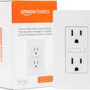 Amazon Basics Smart In-Wall Outlet, Works with Alexa Only, 2.4 GHz Wi-Fi, No Hub Required, White