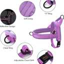 Didog Soft Flannel Padded Dog Vest Harness, No Pull/Quick Fit Reflective Dog Strap Harness, Easy for Training Walking (S:Chest 18-22", Purple)