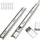 Hitess 10 Pairs of 24 Inch Full Extension Ball Bearing Side Mount Cabinet Drawer Slides,85 LB Load Capacity with Rear Mounting Brackets