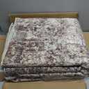 Area Rugs for Living Room: 6x9 Washable Neutral Abstract Rug for Bedroom Large Soft Modern Dining Room Rugs Indoor Floor Low Pile Carpet for Home Office Nursery - Brown Grey