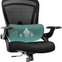 Sweetcrispy Ergonomic Mesh Office Chair, High Back with 2D Headrest, Up&Down Lumbar Support, Swivel Computer Task Desk Chairs with Adjustable Flip-up Armrests, Black