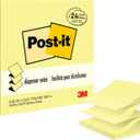 Post-it Dispenser Pop-up Notes, 3x3 in, 24 Pads, Canary Yellow, Clean Removal, Recyclable