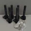Ignition Coil Pack Spark Plugs fit for V6 3.5 3.7 Honda Pilot Ridgeline 2009-2015, Acura RDX 2013 2014 2015, Acura ZDX 2010 2011 2012 2013, UF624, Set of 6