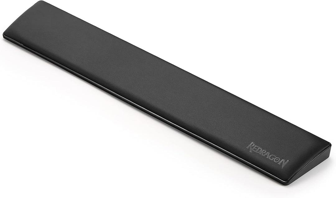 Redragon P037 Meteor L Computer Keyboard Wrist Rest Pad, Ergonomic Soft Memory Foam Wrist Support w/Anti-Slip Rubber Base, 100% 104 Keys Standard Size 17.12 x 2.87 in, 0.78 inch (20mm) Height, Black