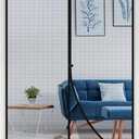 Yotache Magnetic Screen Door Fits Door Size 33 x 83, Screen Size 35" x 84" Strengthened Fiberglass Net Curtain Black