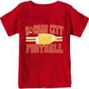 Football Shirts for Girls Boys Game Day Shirt Softball Season Kids Tee Print Short Sleeve Top (Red)