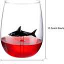Shark Wine Glass, Personalized Set of 2 Wine Glasses with Shark Inside, Unique Nice Wine Glasses for Party Valentines Day Women