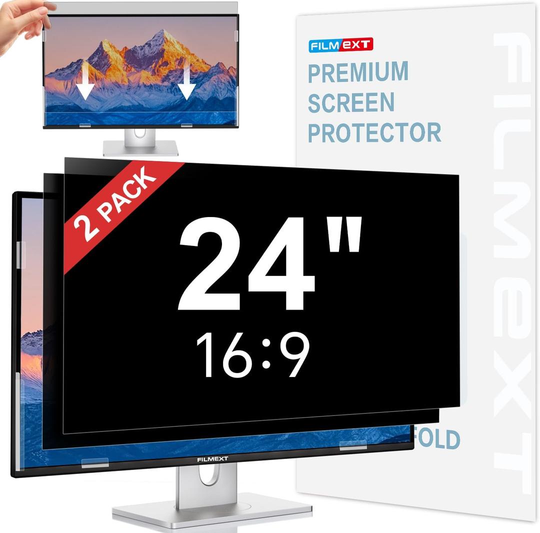 FILMEXT [2 Pack] 24 Inch Computer Privacy Screen, 16:9 Aspect Ratio