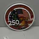 United States 250th Anniversary Neon Sign, July 4th 2026 Usa 250th Anniversary Neon Light LED Patriotic Eagles Sign, for United States Birthday History Commemorate Bar Bedroom Party(12.9 * 12.9 In)