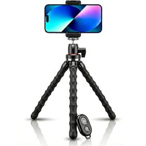 KobraTech Mini Tripod for iPhone & Android | Flexible Phone Tripod with Bluetooth Remote Shutter | Portable Phone Holder for Travel, Vlogging, Desk & Gym