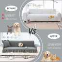MDSASFD Pet Couch Covers for Sofa, Dog Couch Cover Washable, Cat Couch Protector Non-Slip, Pet Sectional Sofa Covers with Skirt, Sofa Cover for 2-3 Seats Sofa(1pc/Dark Grey/[27.5"+7.8" Skirt]63")