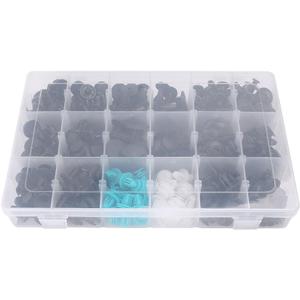 Chcury1 299Pcs 18 Sizes Bumper Push Fasteners Rivet Clips Expansion Screws Kit
