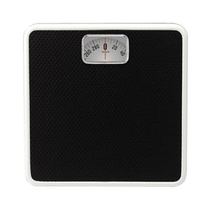 Taylor Analog Bath Scale, Classic Dial Body Weight Monitor, Mechanical Non-Digital Weighing Device with 300 lb Capacity, Battery-Powered Design, Sleek Black Finish for Daily Home Use, Black
