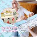 2 Pcs American Mahjong Bag Empty Mahjong Tiles Bag with Zipper Letters Mah Jong Carrying Bags American Mah Jong Accessory Case Only (Modern Style,Large)