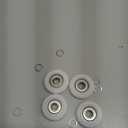 PATIKIL 8x35x9mm Ball Bearing Guide Pulley Roller Kit, 4Pcs Nylon Round Wheel Double Metal Sealed Roller Idler Bearing Pulley with 8Pcs Gaskets for Door Furniture Gym Accessories, White