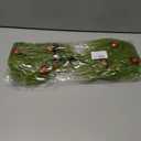 17 Inch Christmas Tree Picks, 6 PCS Lime Green Furry Curly Stems with Red Glitter Balls, Flexible Christmas Tree Topper Decorations for Holiday Arrangements, Wreaths & Table Christmas Decor