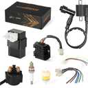 Ignition Coil6 Pin AC CDI BoxVoltage Regulator RectifierSolenoid RelayD8TC Spark PlugFuel Filter Kit for CG150cc 200cc 250cc Engine Chinese ATV parts 4 Wheeler Quad