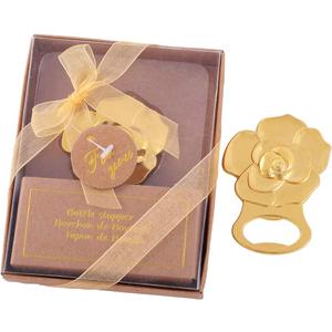 12 pcs Gold Rose Love Bottle Opener Wedding Favors Gifts with Exquisite packaging Box Wedding Gifts For Guests Engagement Anniversaries Souvenirs Party Supplies by WeddParty(Rose)