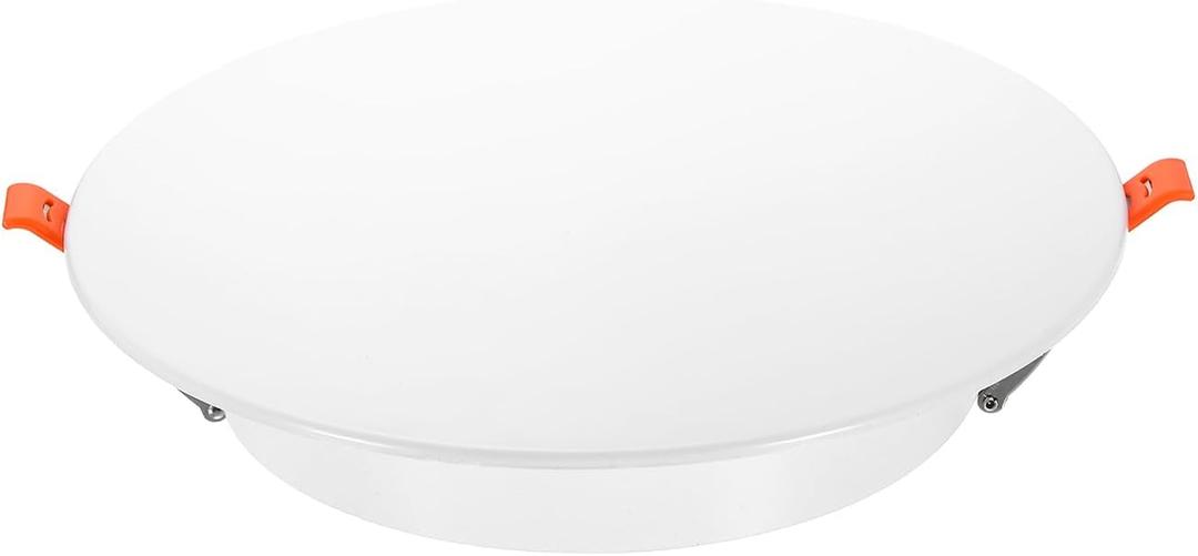 9-Inch Spring Mount Ceiling Cover Plates, Recessed Light Trim Wall, Downlight Hole Cap Decorative Panel with Buckle Fit 6.9-9inch Round Hole Ceiling Openings, White 1 Pack