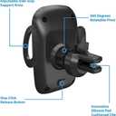 Beam Electronics Car Phone Holder Mount, Phone Car Air Vent Mount Holder Cradle Compatible for iPhone 12 11 Pro Max XS XS XR X 8+ 7+ SE 6s 6+ 5s 4 Samsung Galaxy S4-S10 LG Nexus Nokia