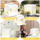 Resurhang White Wedding Card Box - 10x10 Inch DIY Large Box Slot with Cards Stickers Gold Butterfly Decors, Alphabet Stickers for Wedding, Graduation Party Reception, Birthday, Baby Shower, Raffle