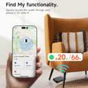 SURITCH for MagSafe Wallet with Find My Functionality, NFC Supported Card Holder with RFID Blocking, Magnetic Wallet with Adjustable Stand Selfie Stick for iPhone 17/16/15/14/13/12 Series, Black