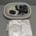 Ionic Foot Bath Detox Machine, Foot Detox Foot Bath Soak Tub with 2 Arrays,80 Disposable Liners, Detox Sea Salt, Folding Foot Spa, Home Salon-Level Foot Soaking Tub2