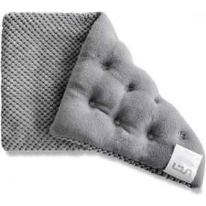 UNCN Wide Microwave Heating Pad 15 x 9 Inches with Washable Cover - Scented Free Wheat Cushion for Back, Neck, Shoulder and Belly - Star-like Design Heat Plaster (Normal Size, Grey)