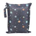 2 x Tiny Twinkle Mess Proof Wet Bags | 1-Pack Reusable Waterproof Wet Bags for Swimsuits | Baby Clothes | Travel & Diaper Bag (Space)