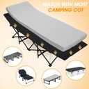 CYMULA Camping Cot Mattress 2in Memory Foam Sleeping Pad,Soft Warm Non-Slip Camping Mattress Topper with Retaining for Adults,Portable Roll up Pad for Travel（only Mattress）
