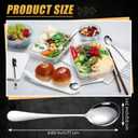 Nuogo 200 Pieces Soup Spoons Stainless Steel Round Soup Spoons Bulk Mirror Polished Silverware for Bouillon Dessert Cereal Ramen Pho Wonton Dumpling Noodles Home Restaurant Kitchen, Dishwasher Safe