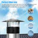 7Inch Chimney Cap,7 Inch Adjustable Stainless Steel Chimney Cap,304 Steel Round Rain Cover with Mesh Screen,Universal Cone Top Roof Cap for Wood/Oil Stove Vent,Weatherproof & Easy Installation