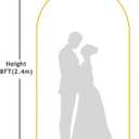 Wokceer Wedding Arch Backdrop Stand 8 FT Gold Metal Chiara Backdrop Stand for Wedding Ceremony Birthday Party Bridal Shower Floral Balloon Arch Decoration, 8x4.6 FT