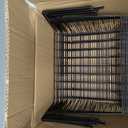 8 PACK Hanging Under Shelf Storage Basket Kitchen Cabinet Organizer Storage, Slides Under Wire Shelves for Counter Pantry Desk Bookshelf,Black