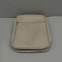 Quilted Vegan Leather Bible Cover, Color-Blocked Bible Cover Case for Women, Bible Carrying Case with Handle, Bible Study Supplies & Christian Gift for Women and Girls (Desert Taupe, XL)