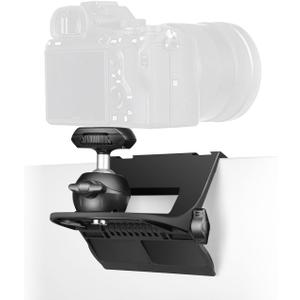 CM01 RAUBAY Monitor Top Camera Mount Clamp, Hanging Webcam Stand with 1/4" Screw, Suitable for Flat-Screen Monitors, for Live Stream, Video Conferencing, YouTube, TikTok, etc.