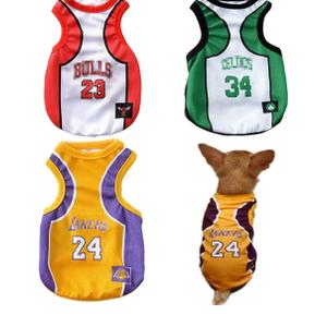 3Pack Dog Shirt Clothes for Small Dogs Girl Puppy Clothes for Chihuahua Yorkies Bulldog Clothes for Medium Dogs Boy Basketball Jersey Pet Outfits Dog Shirt Apparel Accessories (4XL(35-45lb), 3 Pack)