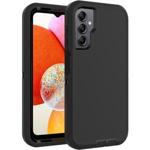 Case for Galaxy A14, Heavy-Duty Tough Rugged Shockproof Drop Protective Cover Cases for Samsung Galaxy A14, Black