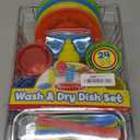Melissa & Doug Let's Play House Wash and Dry Dish Set (24 pcs)